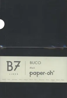 Notatnik B7 Paper-oh Buco Black w linie