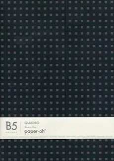 Notatnik B5 Paper-oh Quadro Black on Grey gładki