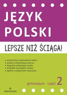 Lepsze niż ściąga Język polski Gimnazjum Część 2 - Outlet