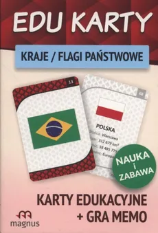 Edu karty Kraje flagi państwowe + gra memo - Outlet