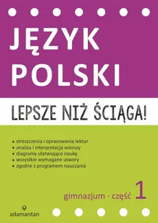 Lepsze niż ściąga Język polski Gimnazjum Część 1 - Outlet