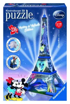 Puzzle 3D Wieża Eiffla z Myszką Miki