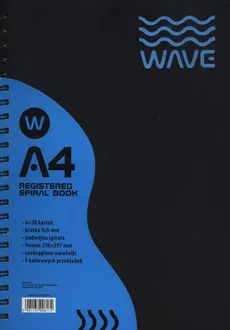 Kołozeszyt A4 Wave w kratkę 120 kartek niebieski
