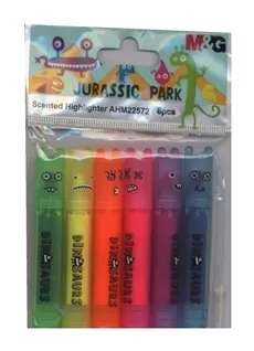 Zakreślacz zapacowy mini Jurassic Park 6 kolorów