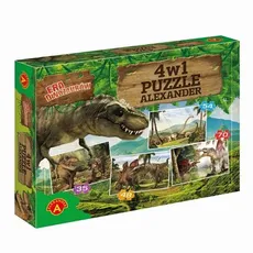 Puzzle Era dinozaurów 4w1