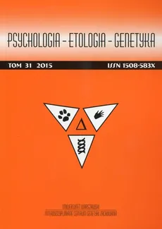 Psychologia Etologia Genetyka Tom 31/2015