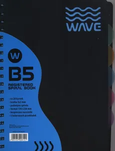 Kołozeszyt B5 Wave w kratkę 120 kartek niebieski