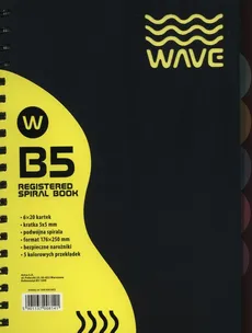 Kołozeszyt B5 Wave w kratkę 120 kartek żółty