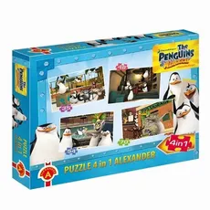 Puzzle Pingwiny z Madagaskaru 4 w 1 - Outlet