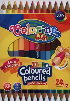 Kredki ołówkowe Colorino dwustronne trójkątne Jumbo 12 sztuk/24 kolory