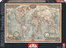 Puzzle Świat mapa stylizowana Executive 4000 elementów - Outlet