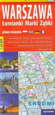 Warszawa Łomianki Marki Ząbki plan miasta 1:26 000