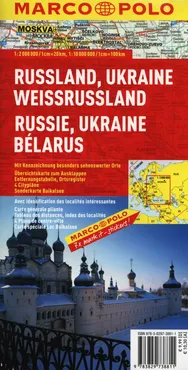Rosja Ukraina Białoruś Mapa drogowa 1:300 000 Marco Polo - Outlet