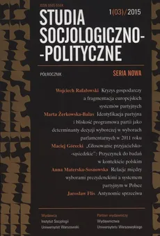 Studia Socjologiczno-Polityczne 1(3)/2015 - Outlet