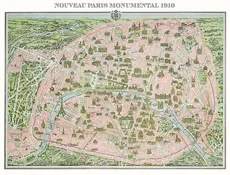Puzzle Piatnik Mapa Paryża 1000