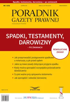 Poradnik Gazety Prawnej Spadki, testamenty, darowizny po zmianach - Outlet