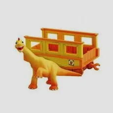 Dinozaur Ned z wagonikiem