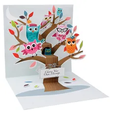 Kartki 3D Owl Tree
