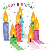 Kartki 3D Birthday Candles