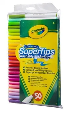 Flamastry zmywalne Crayola Supertips 50 sztuk