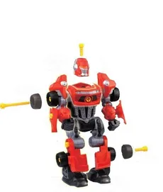 Rozkręcony robot czerwony