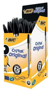 Długopis Cristal Original czarny display 50 sztuk