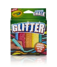 Crayola Glitter Kreda chodnikowa brokatowa 5 sztuk