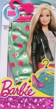 Barbie Ubranko spódniczka dla Barbie zielona w kwiatki