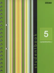 Kołobrulion B5 Top-2000 w kratkę 160 kartek Student book 5 przedmiotów zielony
