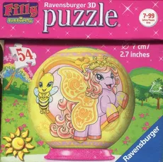 Puzzle 3D Filly Motylek 54 żółty