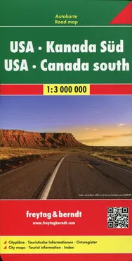 Mapa samochodowa USA Kanada część południowa 1:3 000 000 - Outlet