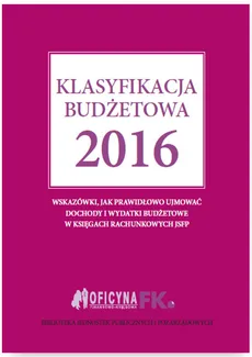 Klasyfikacja budżetowa 2016 - Elżbieta Gaździk