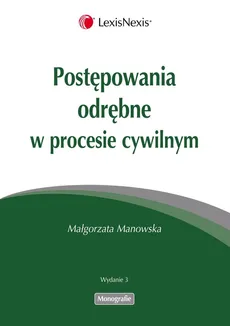 Postępowania odrębne w procesie cywilnym - Outlet - Małgorzata Manowska