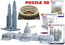 Puzzle 3D Ateny Colosseum Petronas Towers 84 el.