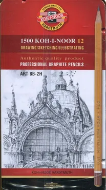 Ołówek grafitowy 8B-2H 12 sztuk miękkie