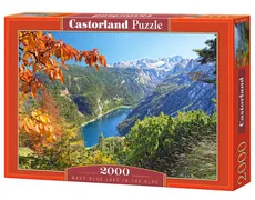 Puzzle Navy blue lake in the Alps 2000