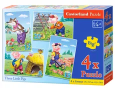 4x1 Puzzle Three Little Pigs