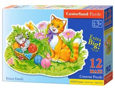 Puzzle MAXI Konturowe: 	Kitten Family 12