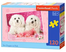 Puzzle Two doggies in Pink 120