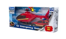 Helikopter i samochód Straży Pożarnej z dźwiękiem czerwony 1:48