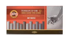 Pastele suche Toison D'Or 12 sztuk odcienie szarości
