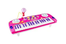 Organy keyboard z mikrofonem na nóżkach różowe
