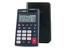 Kalkulator Milan kieszonkowy w etui 8 pozycyjny, czarny