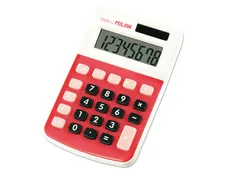 Kalkulator Milan 8 pozycyjny, czerwony