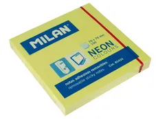 Karteczki Milan neonowe 75x75 mm żółte, 80 sztuk