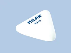 Gumka Milan z kauczuku syntetycznego, trójkątna biała 45 sztuk - Outlet