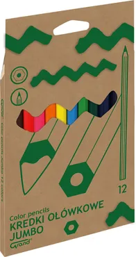 Kredki ołówkowe Jumbo lakierowane	12 kolorów