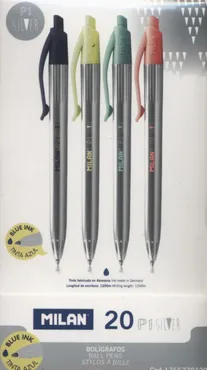 Długopis Milan P1 Silver 20 sztuk mix