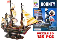 Puzzle 3D Kreatywne Duży statek Bounty 125 - Outlet