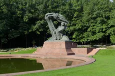 Kartka 3D Warszawa, Pomnik Chopina w Łazienkach  Królewskich